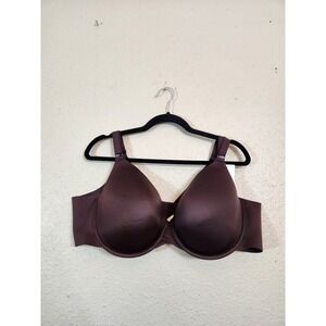 Cacique Dark Brown Back Smoothing Underwire Lightly‎ Lined Full Coverage Bra 46C